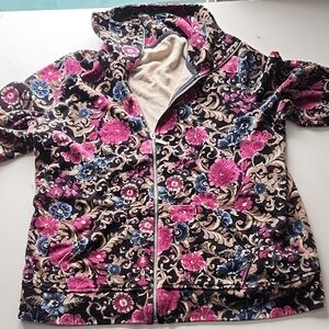 Karen Scott Pink and Blue Floral Jacket